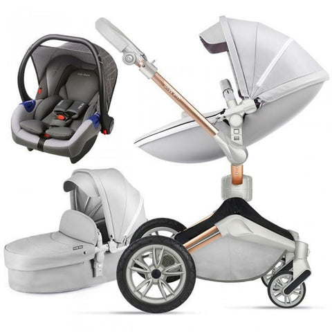 Image of Hotmom 3-In-1 Pram Baby Stroller With Car Seat Toddler Carriage