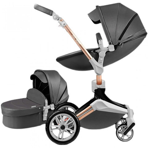 Image of Hotmom Baby Stroller High Landscape Pram 2-In-1 Toddler Carriage