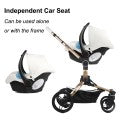 Image of AULON Baby Stroller 360° Rotation 3-in-1 Pram Combo Car Seat Travel System