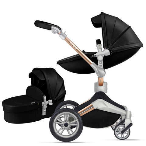 Image of Hotmom Baby Stroller High Landscape Pram 2-In-1 Toddler Carriage