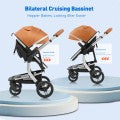 Image of Steanny Baby Stroller 3-In-1 Pram Newborn Carriage Combo Infant Basket