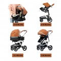 Image of Steanny Baby Stroller 3-In-1 Pram Newborn Carriage Combo Infant Basket