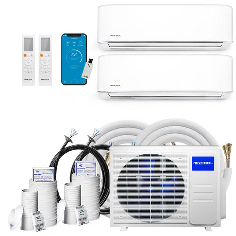 Image of MRCOOL DIY 4th Gen 36K 2-Zone Split System with 12k+24k Air Handlers