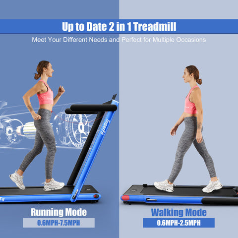 Image of 2.25HP 2 in 1 Folding Treadmill with APP Speaker Remote Control