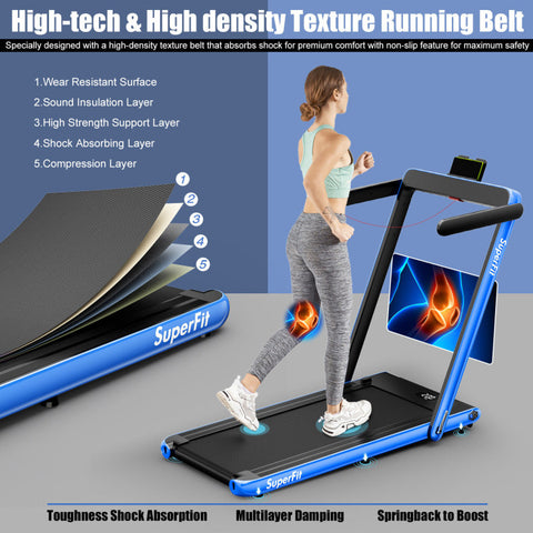 Image of 2.25HP 2 in 1 Folding Treadmill with APP Speaker Remote Control