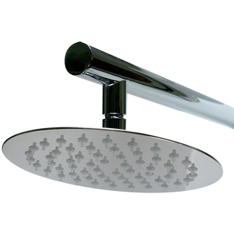 Image of Alfi Brand Shower ALFI brand White Glass Shower Panel with 2 Body Sprays and Rain Shower Head ABSP50W