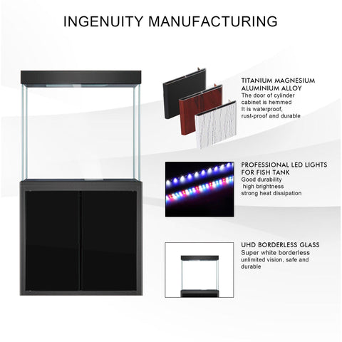 Image of Aqua Dream Aquariums Aqua Dream 100 Gallon Tempered Glass Aquarium Black  [AD-1060-ABK]