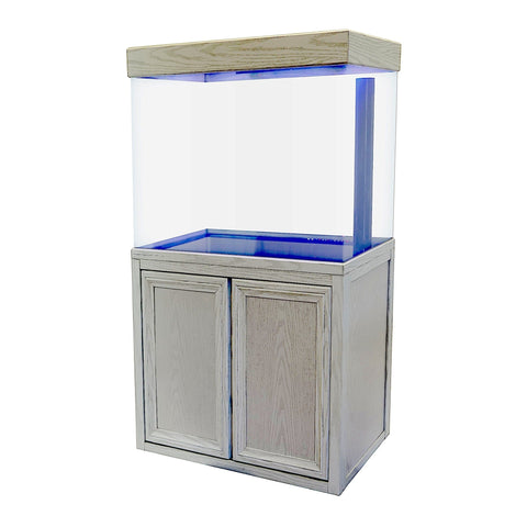 Image of Aqua Dream Aquariums Aqua Dream 50 Gallon Tempered Glass Aquarium White Oak  [AD-860-WO]