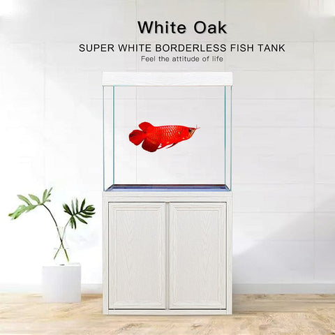 Image of Aqua Dream USA Aquarium Aqua Dream 100 Gallon Tempered Glass Aquarium White Oak [AD-1060-WO]