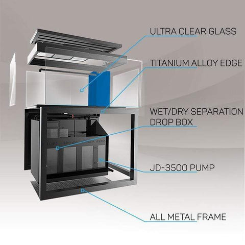 Image of Aqua Dream USA Aquarium Aqua Dream 135 Gallon Tempered Glass Aquarium Fish Tank [AD-1260]