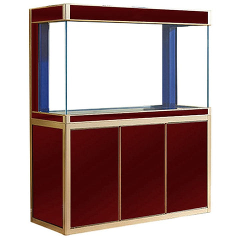 Image of Aqua Dream USA Aquarium Aqua Dream 135 Gallon Tempered Glass Aquarium Red and Gold [AD-1260-RD]