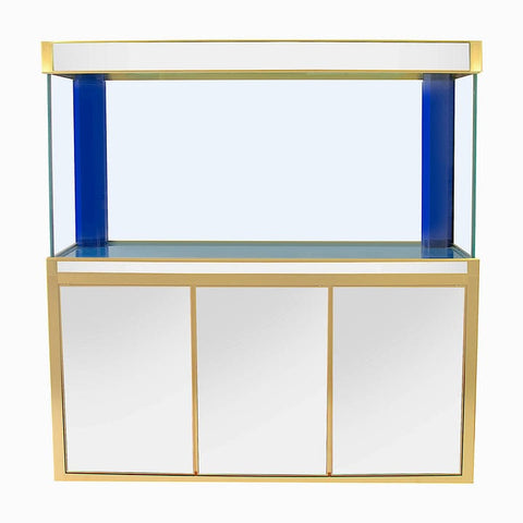 Image of Aqua Dream USA Aquarium Aqua Dream 175 Gallon Tempered Glass Aquarium White and Gold [AD-1560-WT]