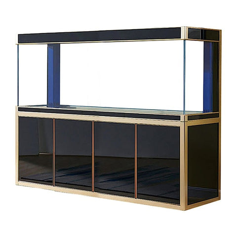 Image of Aqua Dream USA Aquarium Aqua Dream 220 Gallon Tempered Glass Aquarium Black and Gold [AD-1760-BK]