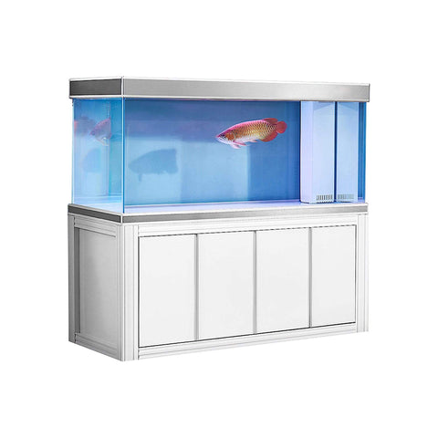 Image of Aqua Dream USA Aquarium Aqua Dream 220 Gallon White and Silver Aquarium [AD-1760-WS]