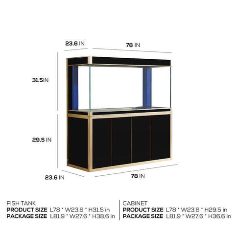 Image of Aqua Dream USA Aquarium Aqua Dream 250 Gallon Tempered Glass Aquarium Fish Tank [AD-1980]