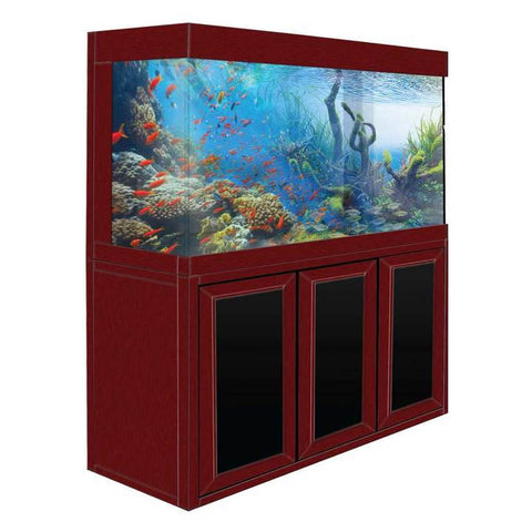 Image of Aqua Dream USA Aquarium Red Wood Aqua Dream 135 Gallon Tempered Glass Aquarium Fish Tank [AD-1260]