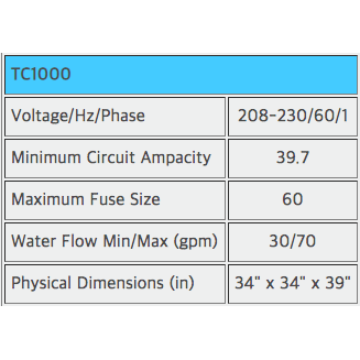 Image of AquaCal Tropicool Chiller AquaCal TropiCool Water Chiller Heat Pump 70 GMP 3,000 Gallons TC1000