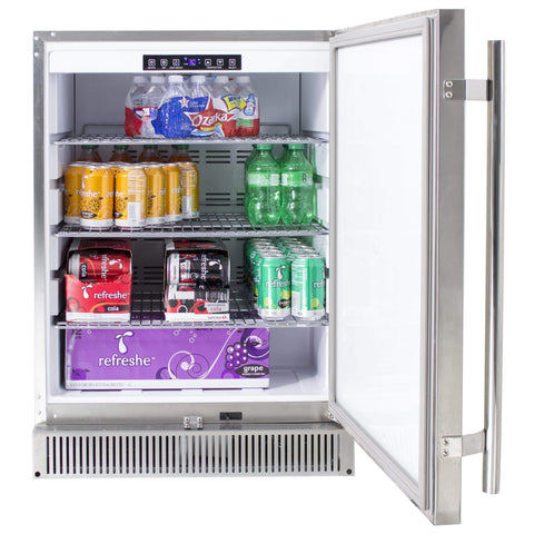 Image of Blaze Refrigerator Blaze Outdoor Rated Stainless 24” Refrigerator 5.2 CU BLZ-SSRF-50DH