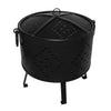 Buck Stove Fire Pit Buck Stove 18" Round Wood Burning Fire Pit with Diamond Pattern MA RDFP18-BK