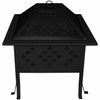 Buck Stove Fire Pit Buck Stove 18" Square Wood Burning Fire Pit with Diamond Pattern MA SDFP18-BK