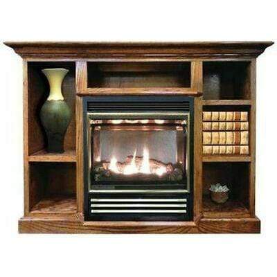 Image of Buck Stove Mantel Light Oak Buck Stove Prestige Series Bookcase Mantel PA KDM1127PRES