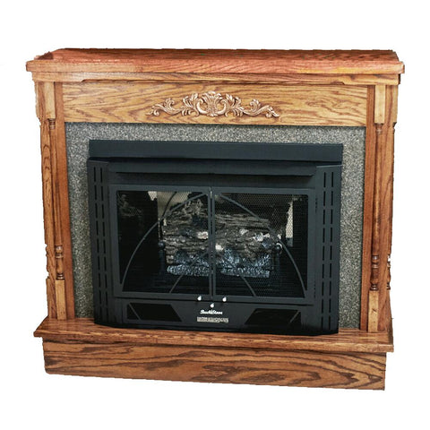 Image of Buck Stove Mantel Standard / Light Oak Buck Stove Model 34 Series Contemporary Mantel PA KDM34329H