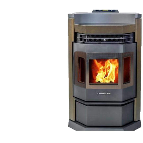 Image of ComfortBilt Pellet Stove Stainless Steel / Brown ComfortBilt Pellet Stove HP22-N