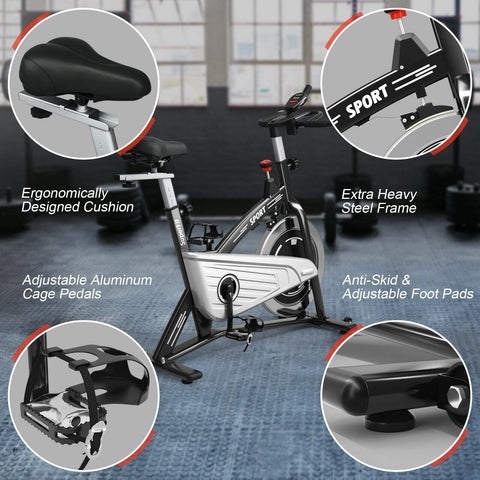 Image of Costway Bicycle Costway 30Lbs Fixed Training Bicycle with Monitor for Gym and Home 30541872