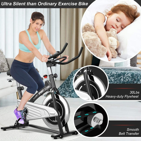 Image of Costway Bicycle Costway 30Lbs Fixed Training Bicycle with Monitor for Gym and Home 30541872