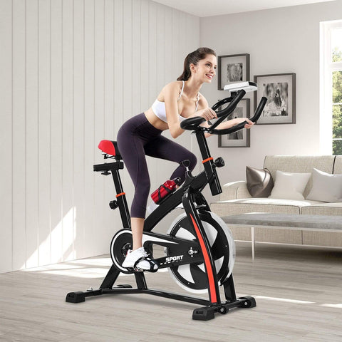 Image of Costway Bicycle Costway Household Adjustable Indoor Exercise Cycling Bike Trainer with Electronic Meter 64708152