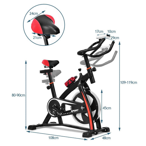 Image of Costway Bicycle Costway Household Adjustable Indoor Exercise Cycling Bike Trainer with Electronic Meter 64708152