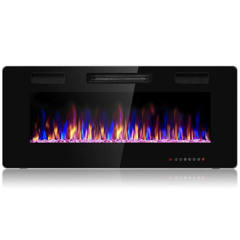 Image of Costway Fireplace 42" Inch Costway Recessed Ultra Thin Wall Mounted Electric Fireplace 79356042