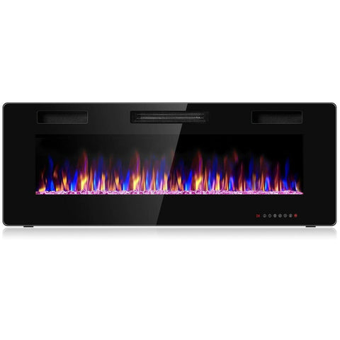 Image of Costway Fireplace 50" Inch Costway Recessed Ultra Thin Wall Mounted Electric Fireplace 79356042