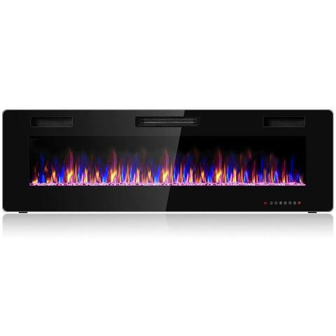 Image of Costway Fireplace 60" Inch Costway Recessed Ultra Thin Wall Mounted Electric Fireplace 79356042