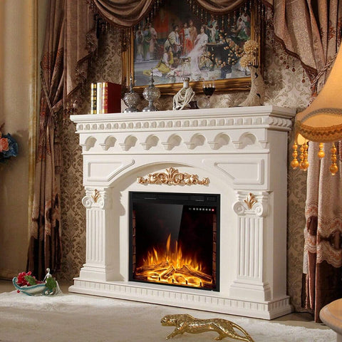 Image of Costway Fireplace Costway 26 inch Fireless and Wall Mounted Electric Fireplace with Romote Control 60459213