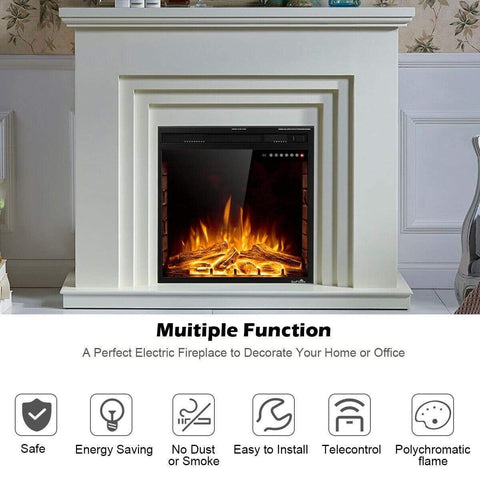 Image of Costway Fireplace Costway 26 inch Fireless and Wall Mounted Electric Fireplace with Romote Control 60459213