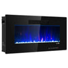 Costway Fireplace Costway 36 inch Recessed and Wall Mounted Electric Fireplace Insert with Realistic Flame 46827309