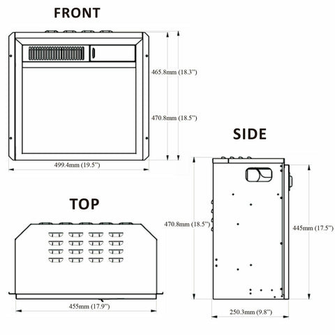 Image of Costway Fireplace Costway Electric Fireplace Insert Freestanding and Recessed Heater 89316457