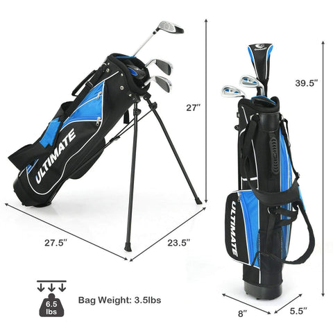 Image of Costway Golf Club Set Costway Set of 5 Ultimate 31" Portable Junior Complete Golf Club Set for Kids Age 8+ 07164238