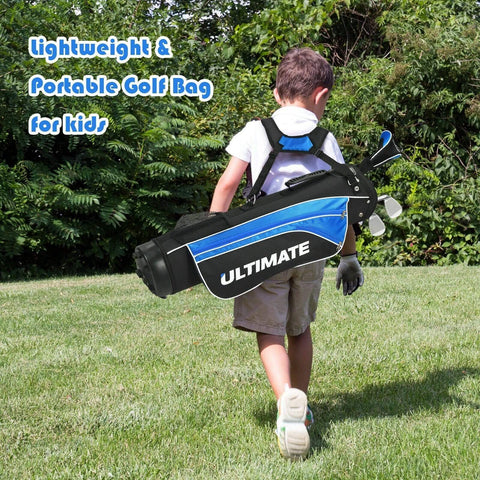 Image of Costway Golf Club Set Costway Set of 5 Ultimate 31" Portable Junior Complete Golf Club Set for Kids Age 8+ 07164238