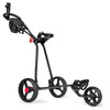 Costway Golf Push Cart Costway Durable Foldable Steel Golf Cart with Mesh Bag 25876493