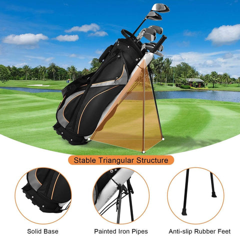 Image of Costway Golf Stand Bag Costway 9" Golf Stand Bag Divider Carry Pockets Storage 41629038