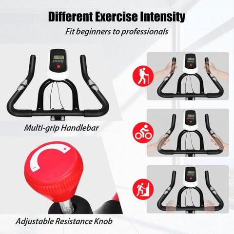 Image of Costway Gym Equipment Adjustable Exercise Bicycle for Cycling and Cardio Fitness  71639284