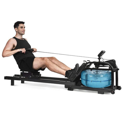 Image of Costway Rowing Costway Adjustable Resistance Health Fitness Water Rowing Machine 89076421