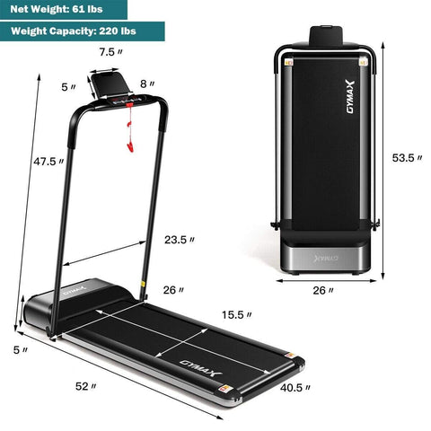 Image of Costway Rowing Costway Ultra-thin Electric Folding Motorized Treadmill with LCD Monitor Low Noise 93576042