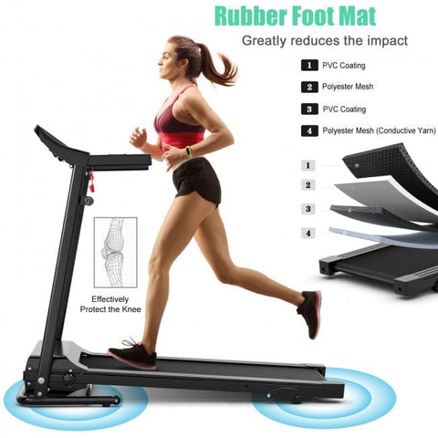 Image of Costway Treadmill 1.0 HP Foldable Treadmill Electric Support Mobile Power 23056498