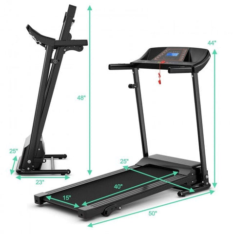 Image of Costway Treadmill 1.0 HP Foldable Treadmill Electric Support Mobile Power 23056498