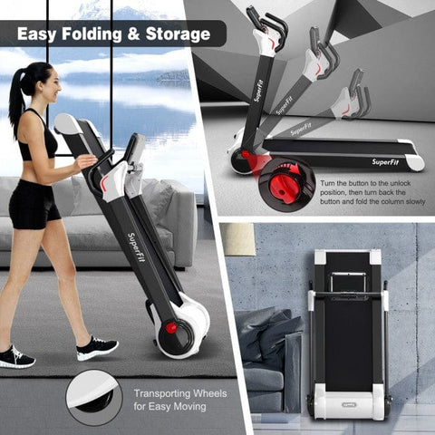 Image of Costway Treadmill 2.25 HP Electric Motorized Folding Running Treadmill Machine with LED Display 15460897