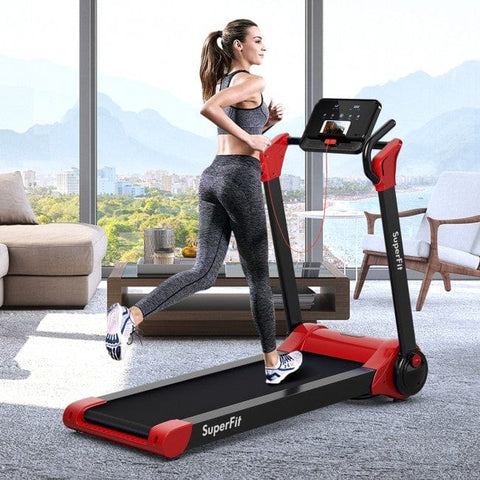 Image of Costway Treadmill 2.25 HP Electric Motorized Folding Running Treadmill Machine with LED Display 15460897