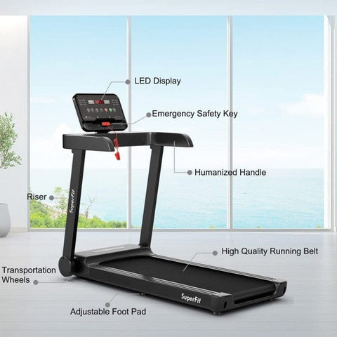 Image of Costway Treadmill 2.25HP Electric Treadmill Running Machine with App Control 73925146